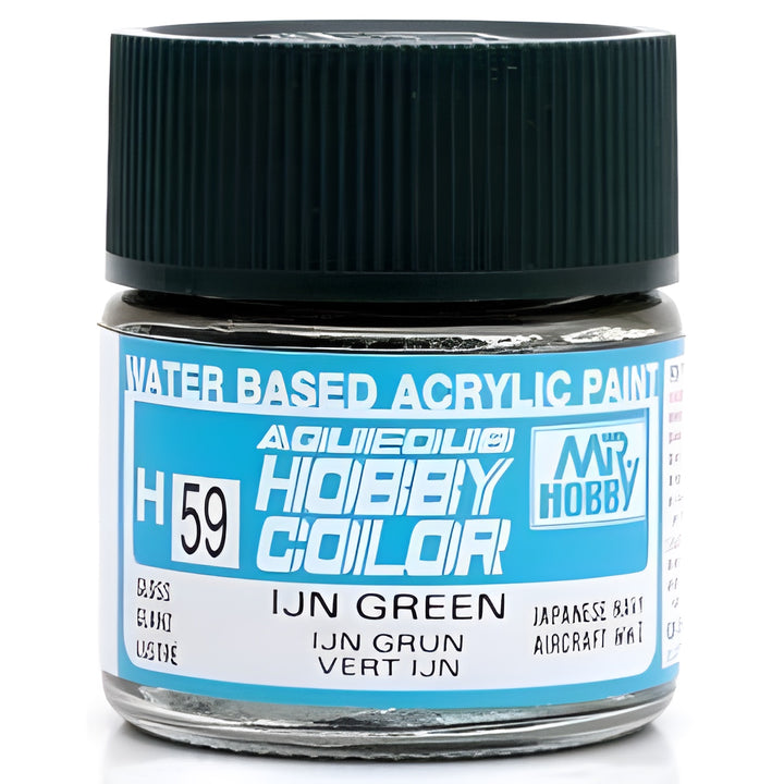 Mr Hobby AQUEOUS HOBBY COLOR - H59 SEMI-GLOSS IJN GREEN (IJN AIRCRAFT)