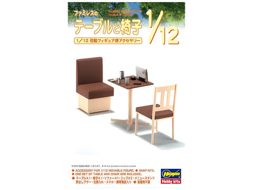 [FA07] 1:12 Family Restaurant Table & Chair