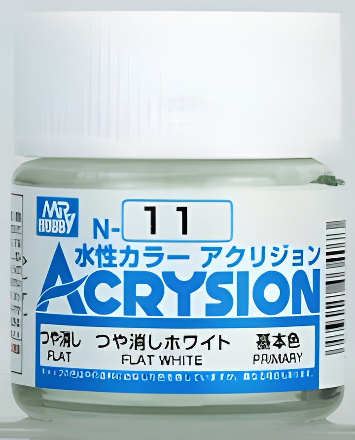 Mr Hobby Acrysion N11 - Flat White (Flat/Primary)