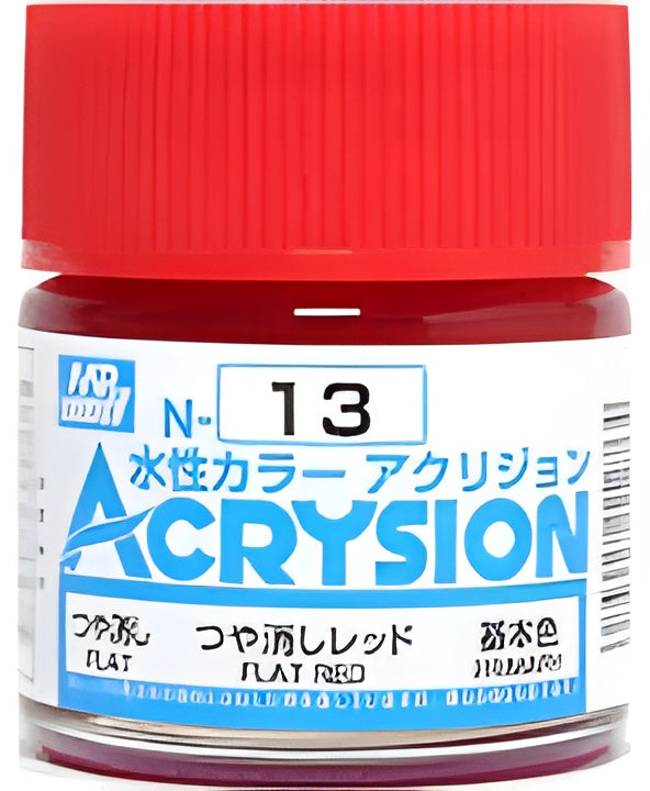 Mr Hobby Acrysion N13 - Flat Red (Gloss/Primary)