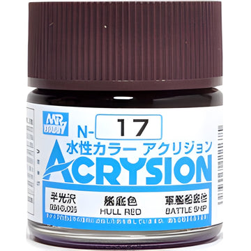 Mr Hobby Acrysion N17 - Hull Red (Semi-Gloss/Battle Ship)