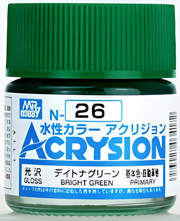 Mr Hobby Acrysion N26 - Bright Green (Gloss/Primary)