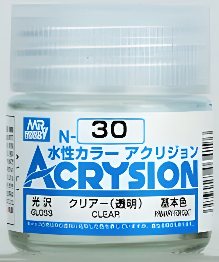 Mr Hobby Acrysion N30 - Clear (Gloss/Primary-For Coat)