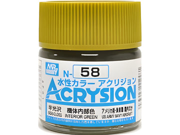Mr Hobby Acrysion N58 - Interior Green (Semi-Gloss/Aircraft)