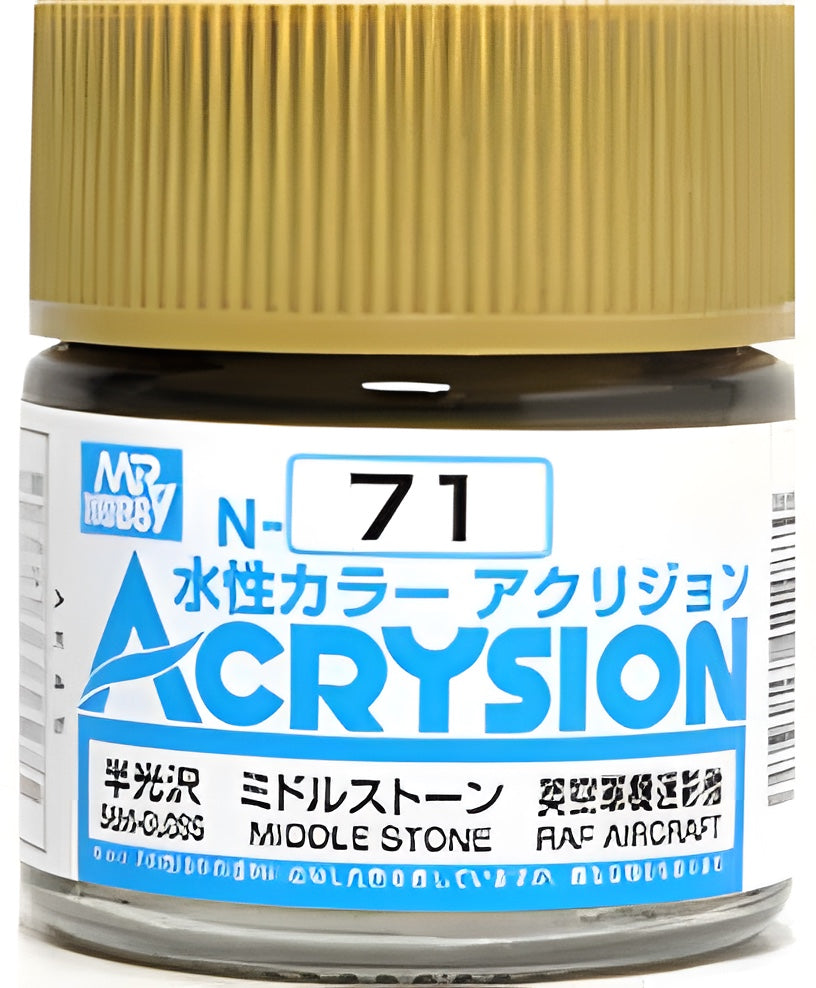 Mr Hobby Acrysion N71 - Middle Stone (Semi-Gloss/Aircraft)