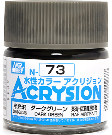 Mr Hobby Acrysion N73 - Dark Green (Semi-Gloss/Aircraft)