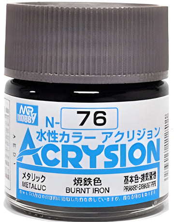 Mr Hobby Acrysion N76 - Burnt Iron (Metallic/Primary)