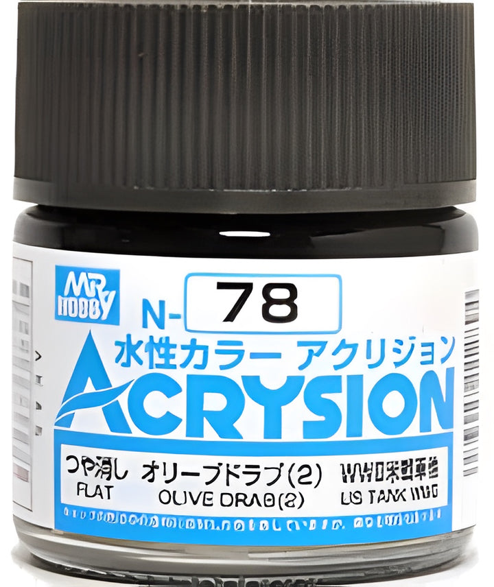 Mr Hobby Acrysion N78 - Olive Drab (2) (Flat/Tank)