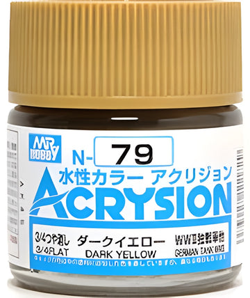 Mr Hobby Acrysion N79 - Dark Yellow (3/4 Flat/Tank)
