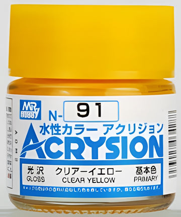 Mr Hobby Acrysion N91 - Clear Yellow (Gloss/Primary)