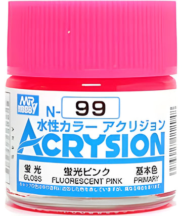 Mr Hobby Acrysion N99 - Fluorescent Pink (Semi-Gloss/Primary)