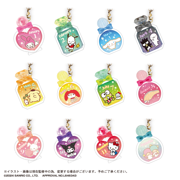 Piapro.net MAX SANRIO CHARACTERS BIRTHDAY "PUKKURI" CLEAR KEY RING | 4580683619097