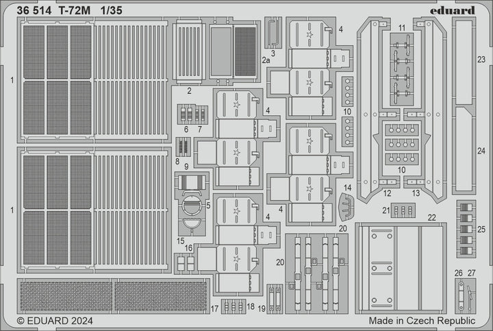 Eduard T-72M 1/35 Photo etched set for TRUMPETER