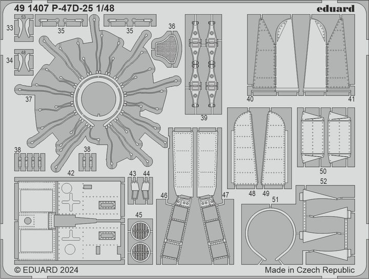 Eduard P-47D-25 1/48 Photo etched set for MINIART