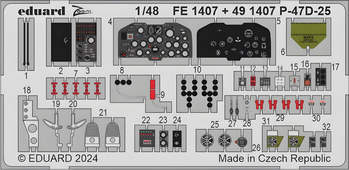 Eduard P-47D-25 1/48 Zoom set for MINIART