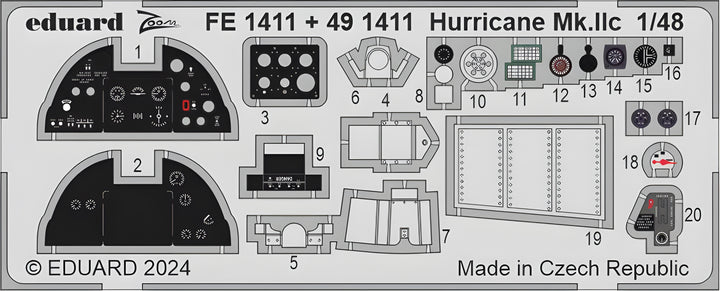 Eduard Hurricane Mk.IIc 1/48 Zoom set for HOBBY BOSS