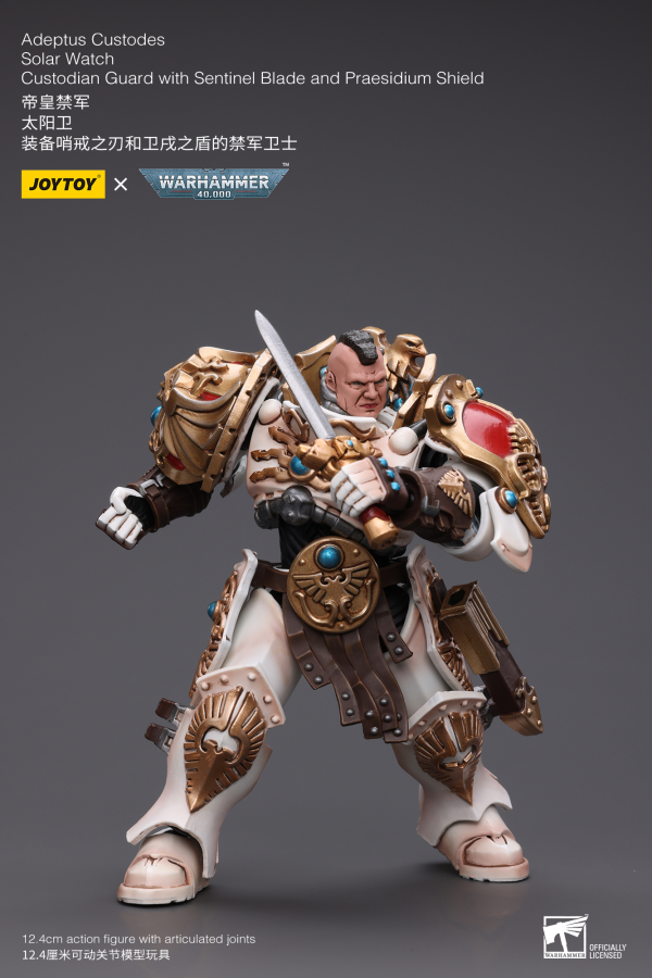 Joy Toy Adeptus Custodes Solar Watch Custodian Guard with Sentinel Blade and Praesidium Shield(6973130379343)(6973130379343)