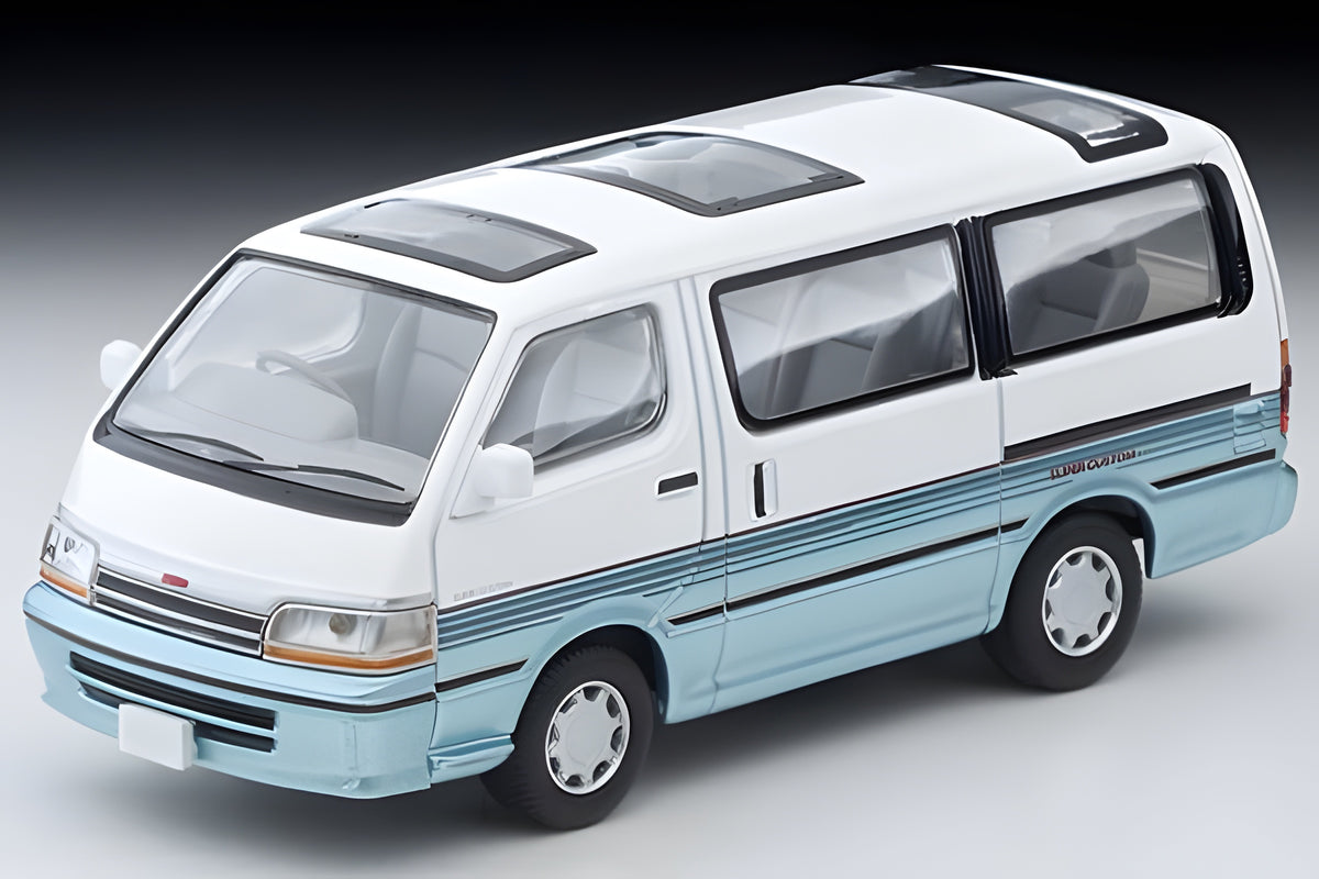 Tomica Limited Vintage NEO 1/64 LV-N208d HiAce Super Custom White and Sky Blue in 90s