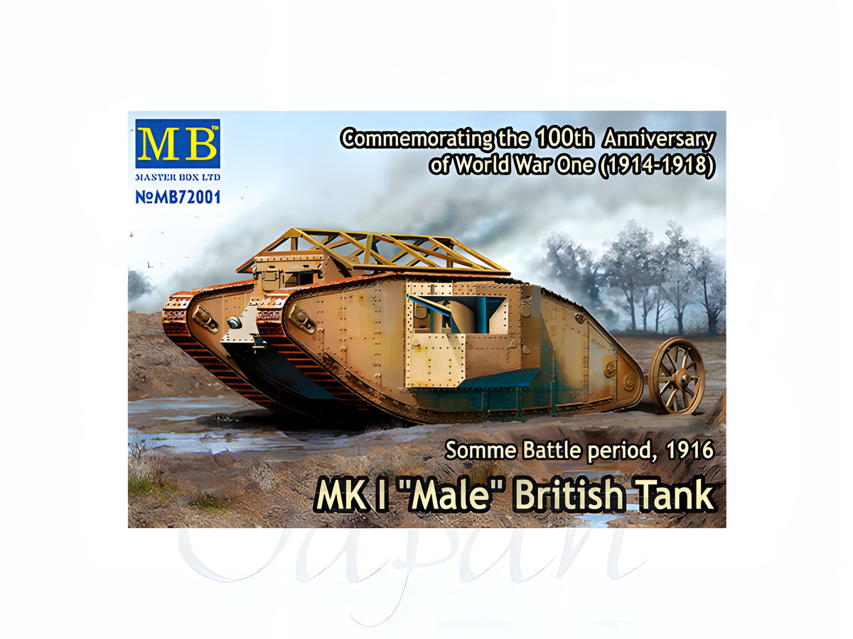 Master Box 1/72 Mk.I 'Male' British Tank, Somme Battle period, 1916