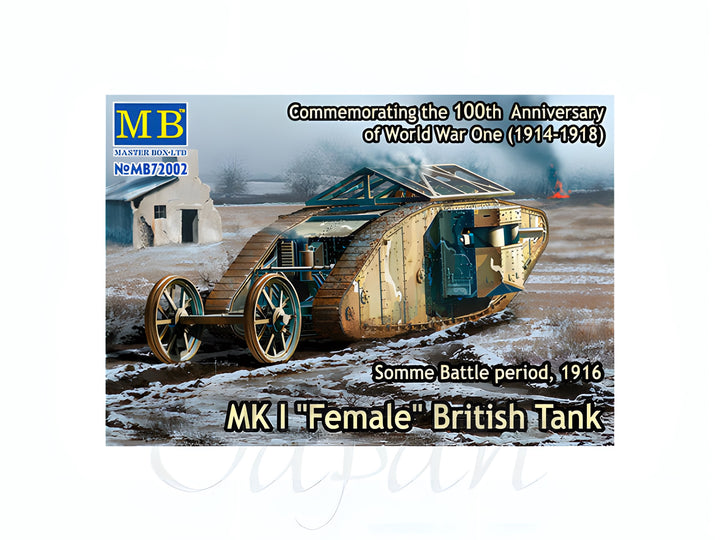 Master Box 1/72 Mk.I 'Female' British Tank, Somme Battle period, 1916