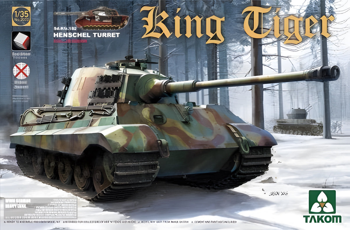 Takom 1/35 WWII German Heavy Tank Sd.Kfz.182 King Tiger Henschel Turret w/interior (without Zimmerit)