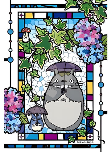 126-AC61 Totoro and Hydrangea "My Neighbor Totoro" (Box/6), Ensky Petite Artcrystal Puzzle