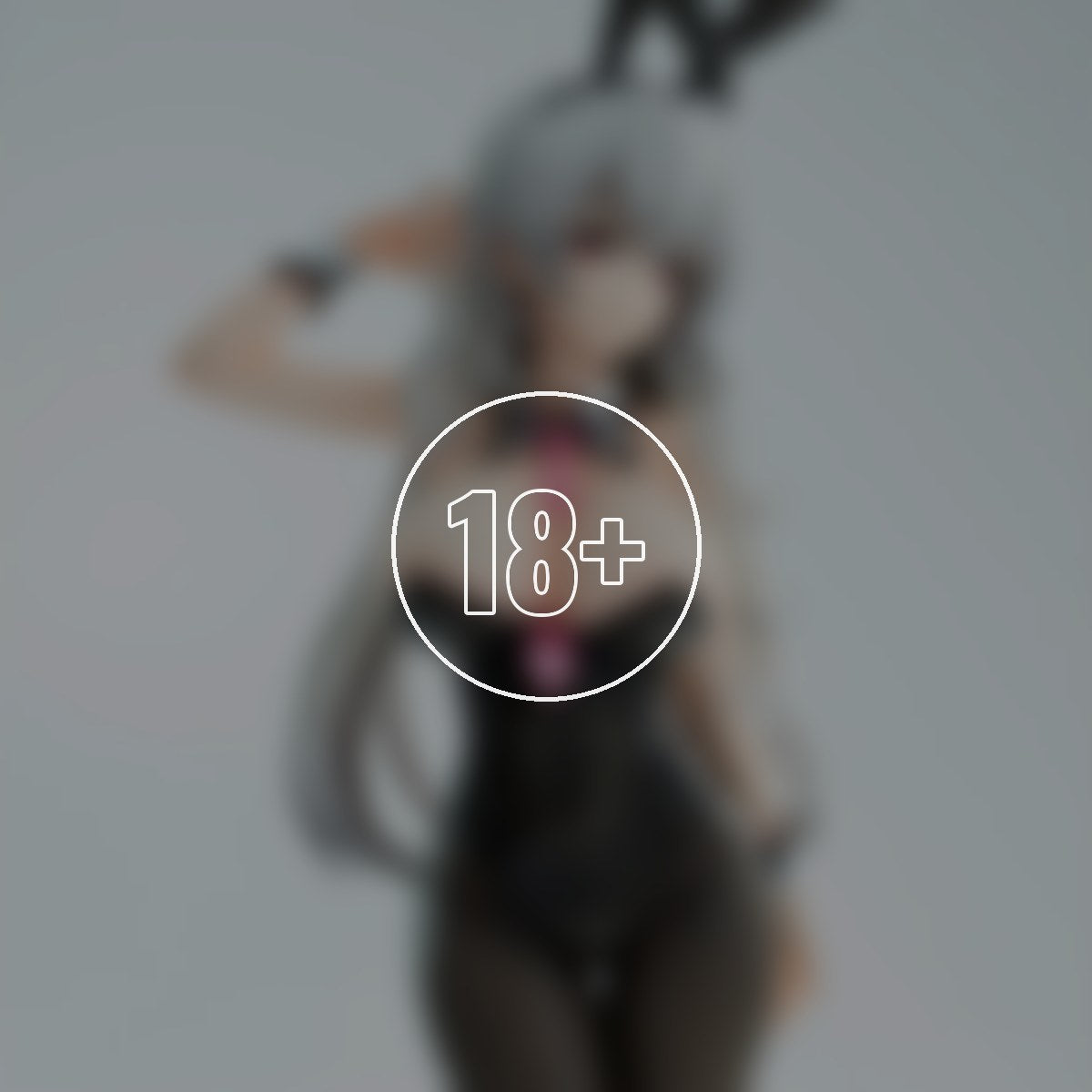 Haori Io illustration "White-haired bunny" - 18+ adults only cover