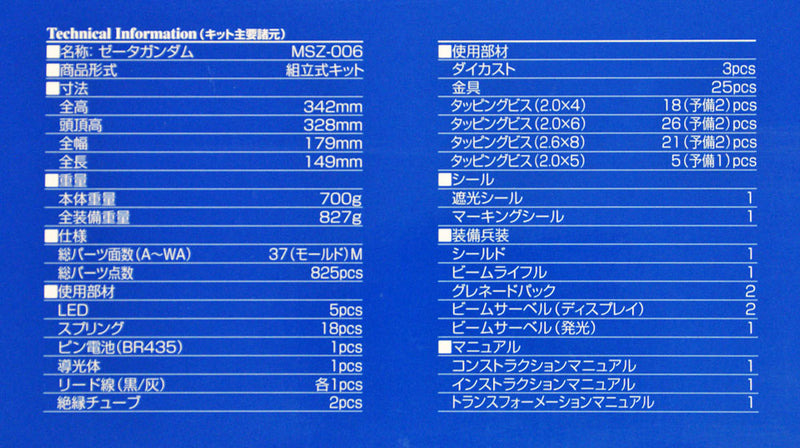 BANDAI Hobby PG MSZ-006 Z Gundam