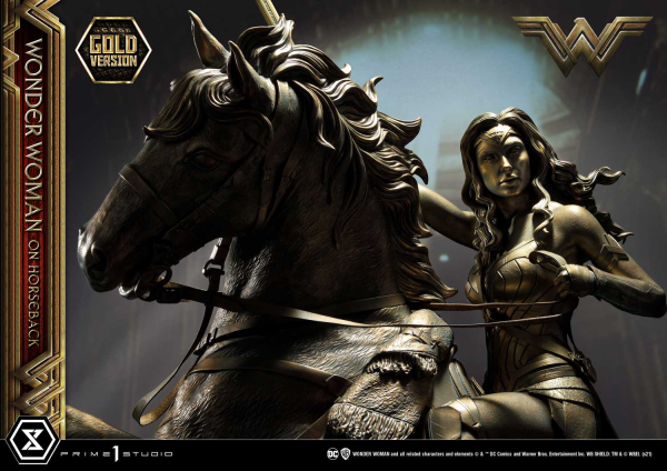 Prime 1 Studio Museum Masterline Wonder Woman (Film) Wonder Woman on HorseBack Gold Version(4562471909313)(4562471909313)