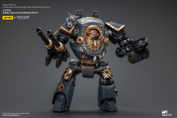 Joy Toy Space Wolves Contemptor Dreadnought with Gravis Bolt Cannon