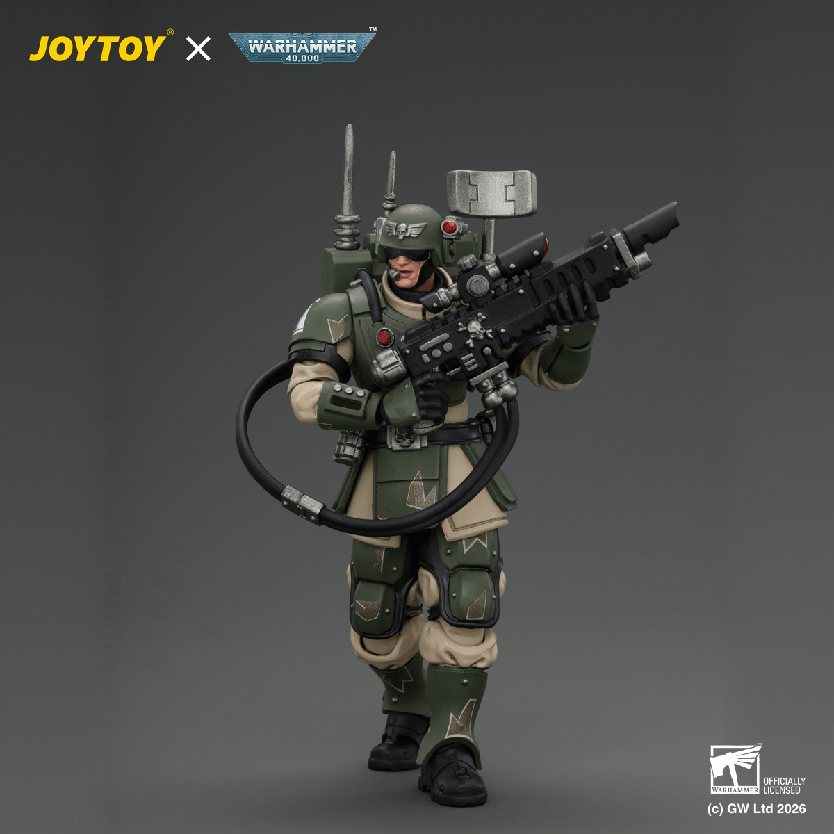 Astra Militarum Kasrkin 3 with Hot-shot Lasgun and Vox-caster