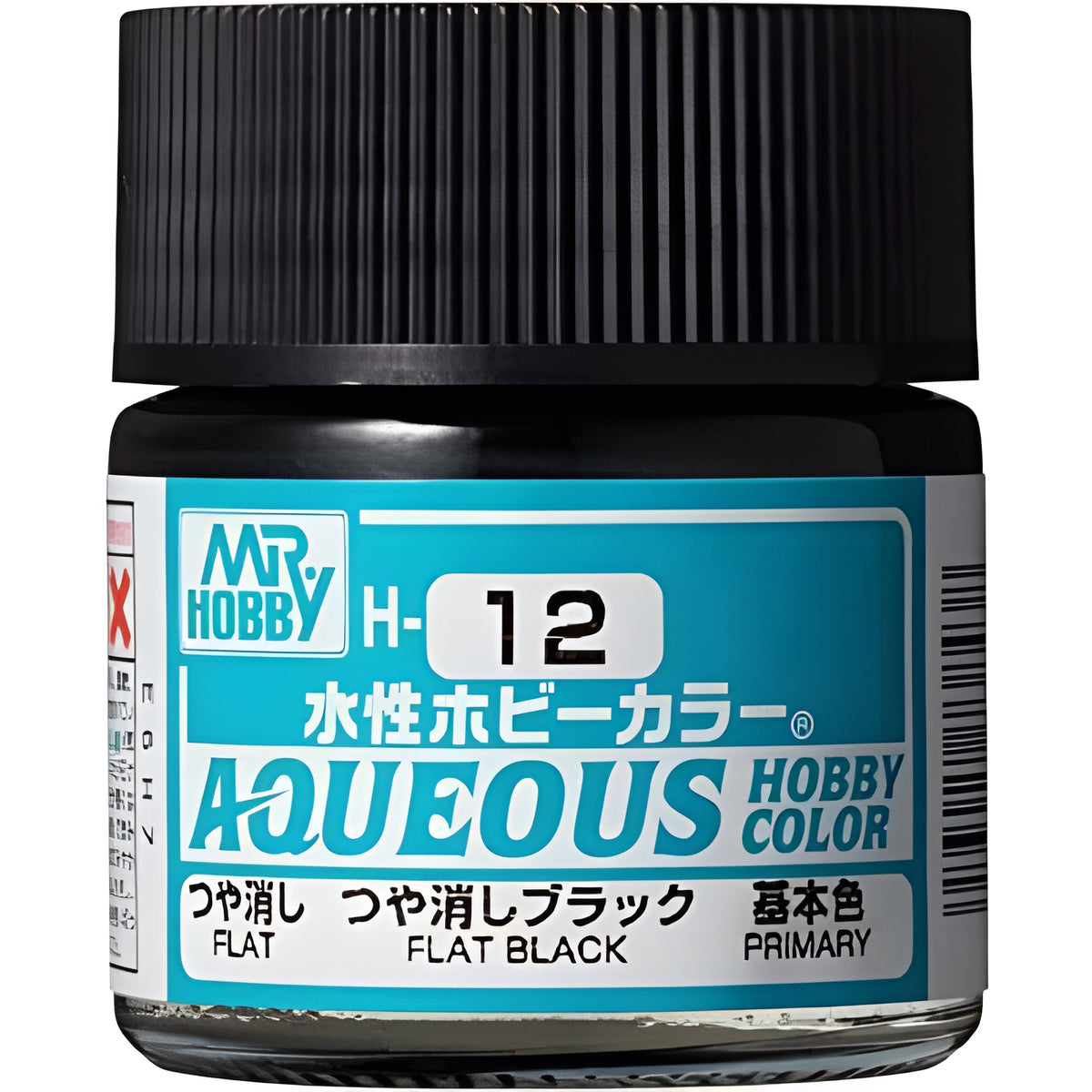 Mr Hobby AQUEOUS HOBBY COLOR - H12 FLAT BLACK (PRIMARY)