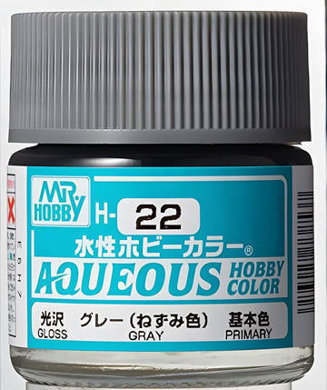Mr Hobby AQUEOUS HOBBY COLOR - H22 GLOSS GRAY (PRIMARY)