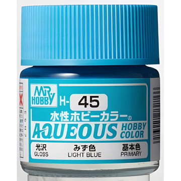 Mr Hobby AQUEOUS HOBBY COLOR - H45 GLOSS LIGHT BLUE (PRIMARY)