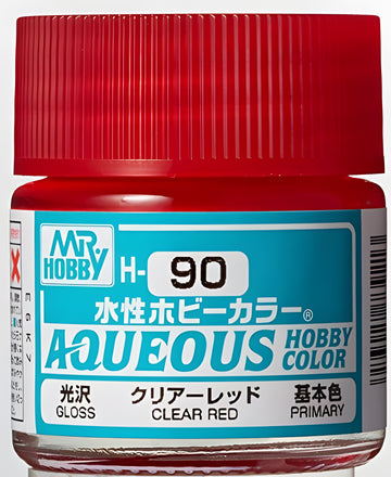 Mr Hobby AQUEOUS HOBBY COLOR - H90 GLOSS CLEAR RED (PRIMARY)