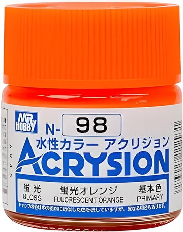 Mr Hobby Acrysion N98 - Fluorescent Orange (Semi-Gloss/Primary)
