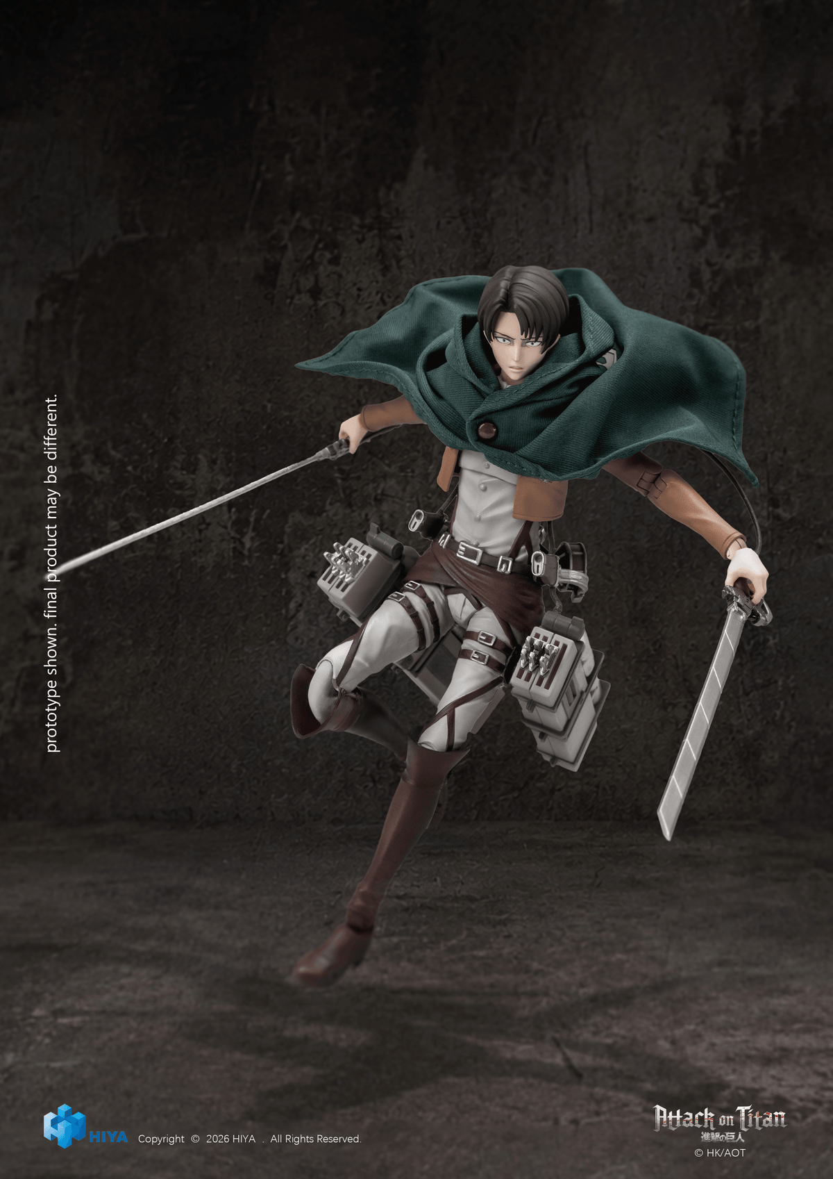 HIYA Exquisite Basic Series 1/12 5.7 Inch Attack on Titan 1-3 Levi Ackerman Action Figure