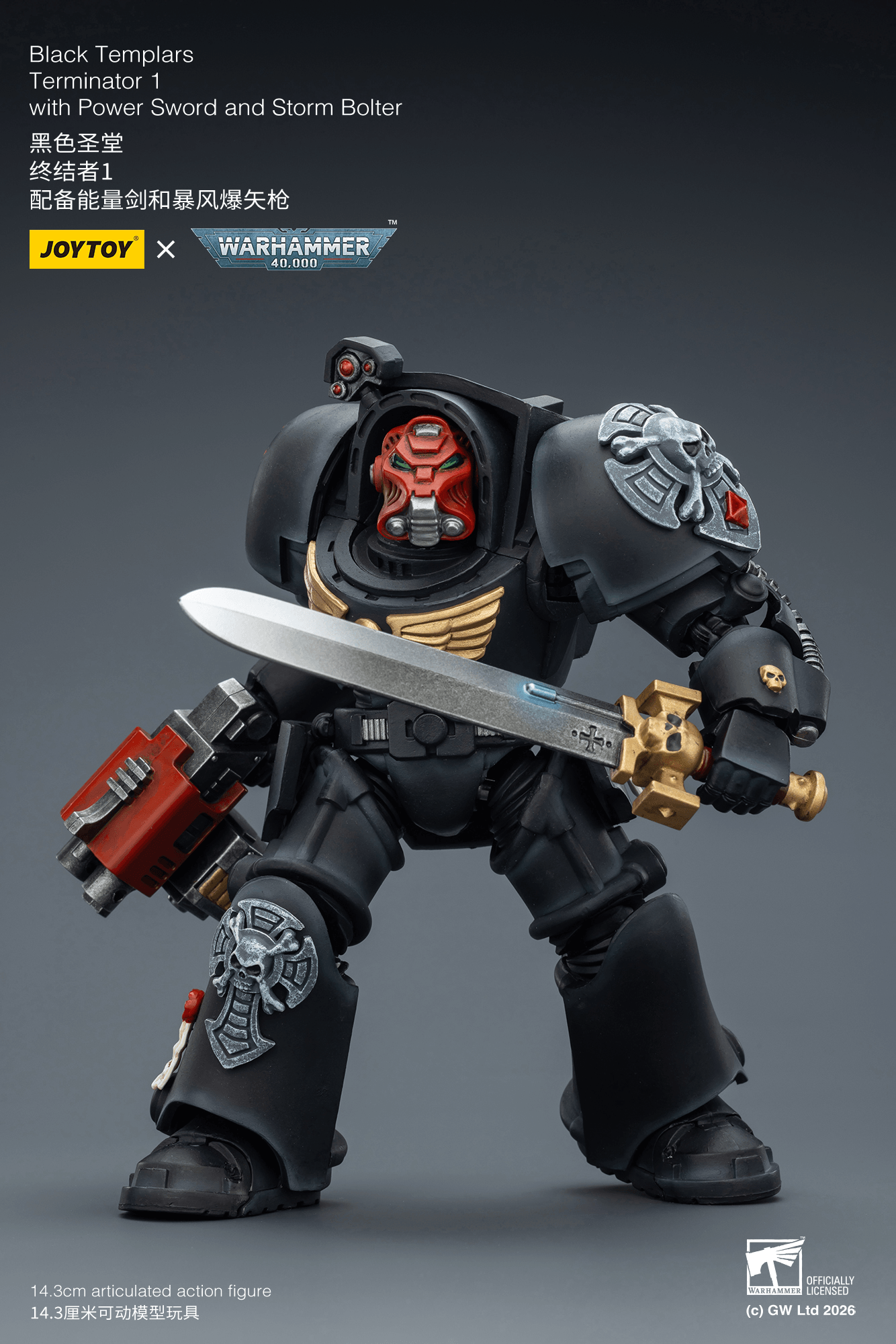 Black Templars Terminator 1 with Power Sword and Storm Bolter | 6927054403097