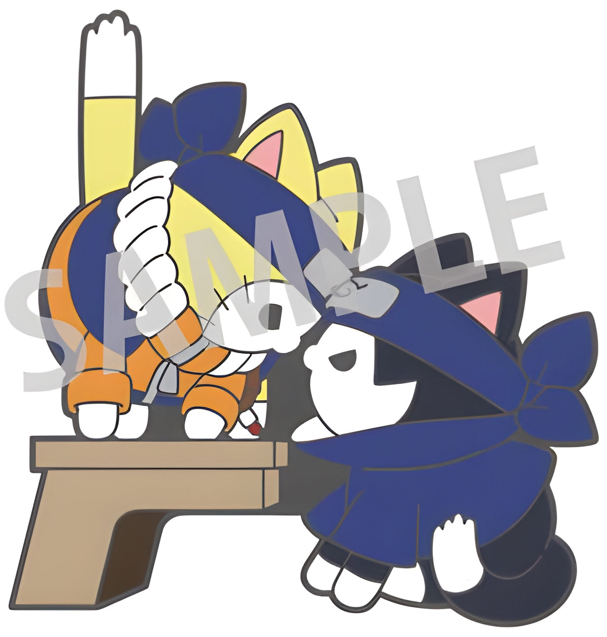 MegaHouse MEGA CAT PROJECT NARUTO Nyaruto Pins collection Naruto Uzumaki＆Sasuke Uchiha