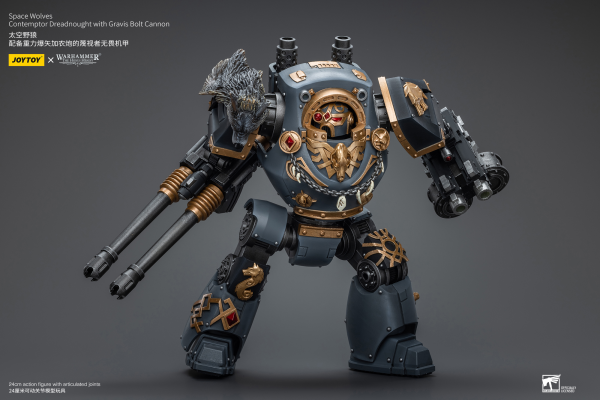 Joy Toy Space Wolves Contemptor Dreadnought with Gravis Bolt Cannon