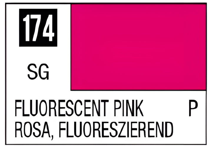 Mr Hobby Mr. Color 174 - Fluorescent Pink (Semi-Gloss/Primary)