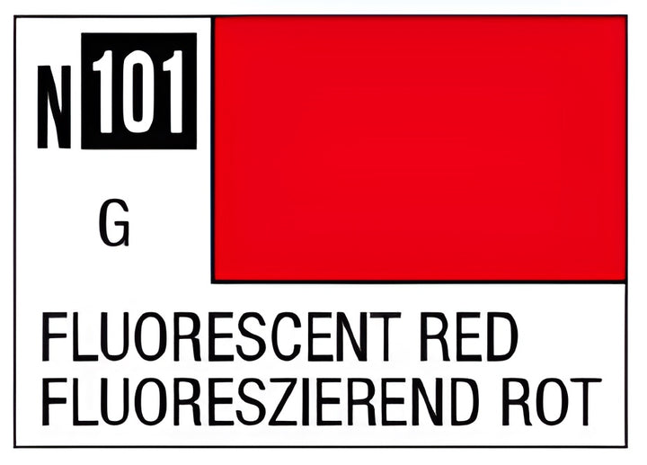 Mr Hobby Acrysion N101 - Fluorescent Red (Semi-Gloss/Primary)