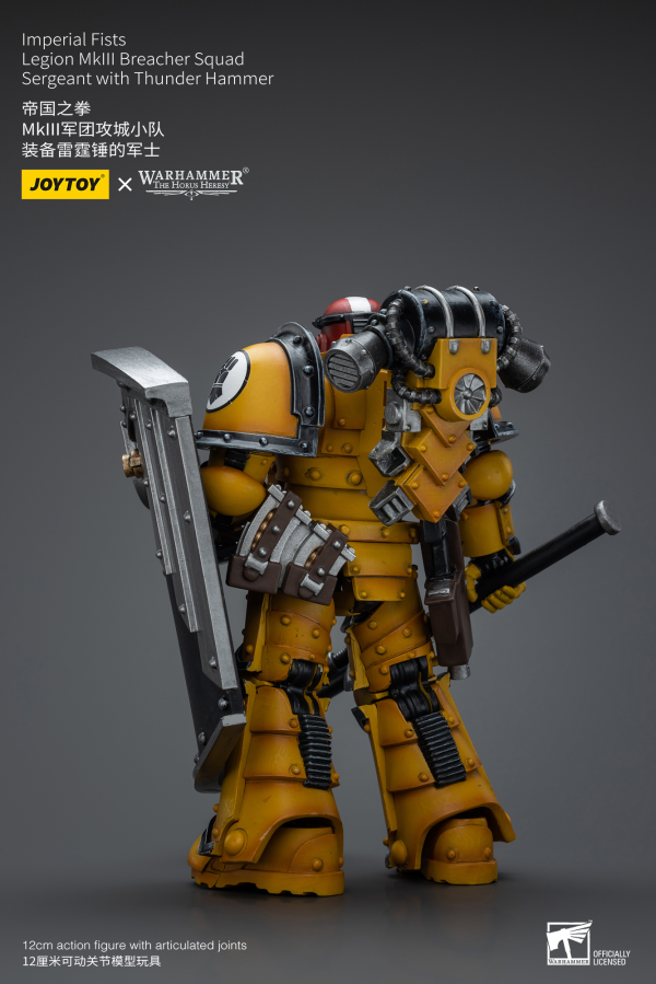 Joy Toy Imperial Fists Legion MkIII Breacher Squad Sergeant with Thunder Hammer(6973130379107)(6973130379107)
