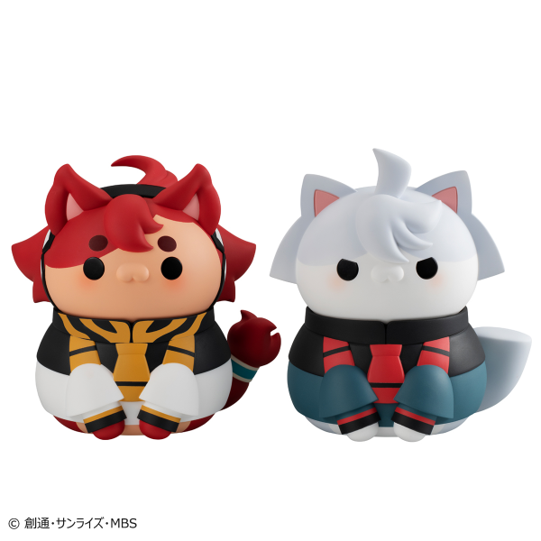 MegaHouse MEGA CAT PROJECT  Mobile Suit Gundam The Witch From Mercury  Nyanto! The Big Series Cat From Mercury Suletta＆Miorine Set 【with gift】(Box)(4535123838064)(4535123838064)