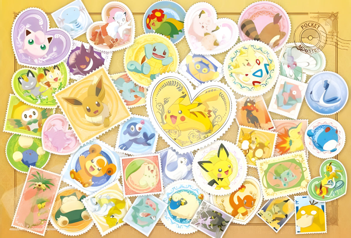 PK108-L01 108LP Puzzle - Postage Stamp Art "Pokemon", Ensky Puzzle
