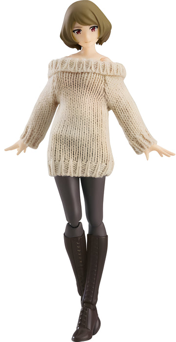 figma Female Body (Chiaki) with Off-the-Shoulder Sweater Dress