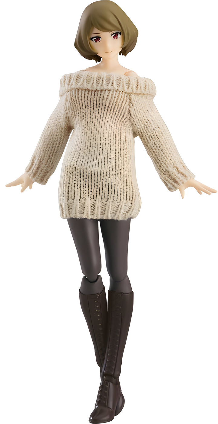 figma Female Body (Chiaki) with Off-the-Shoulder Sweater Dress