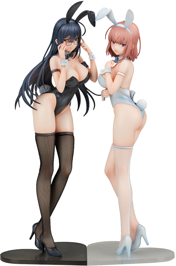 ENSOUTOYS Black Bunny Aoi and White Bunny Natsume 2 Figure Set | 4580416924863