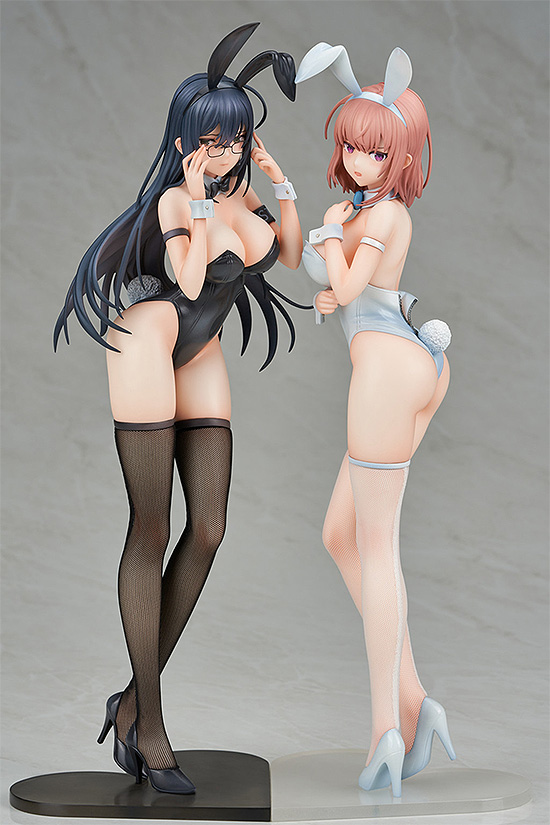 ENSOUTOYS Black Bunny Aoi and White Bunny Natsume 2 Figure Set | 4580416924863