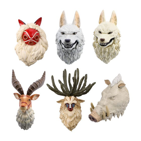 Princess Mononoke Face Magnet Blind Box "Princess Mononoke" (Box/6) | 4990593425365